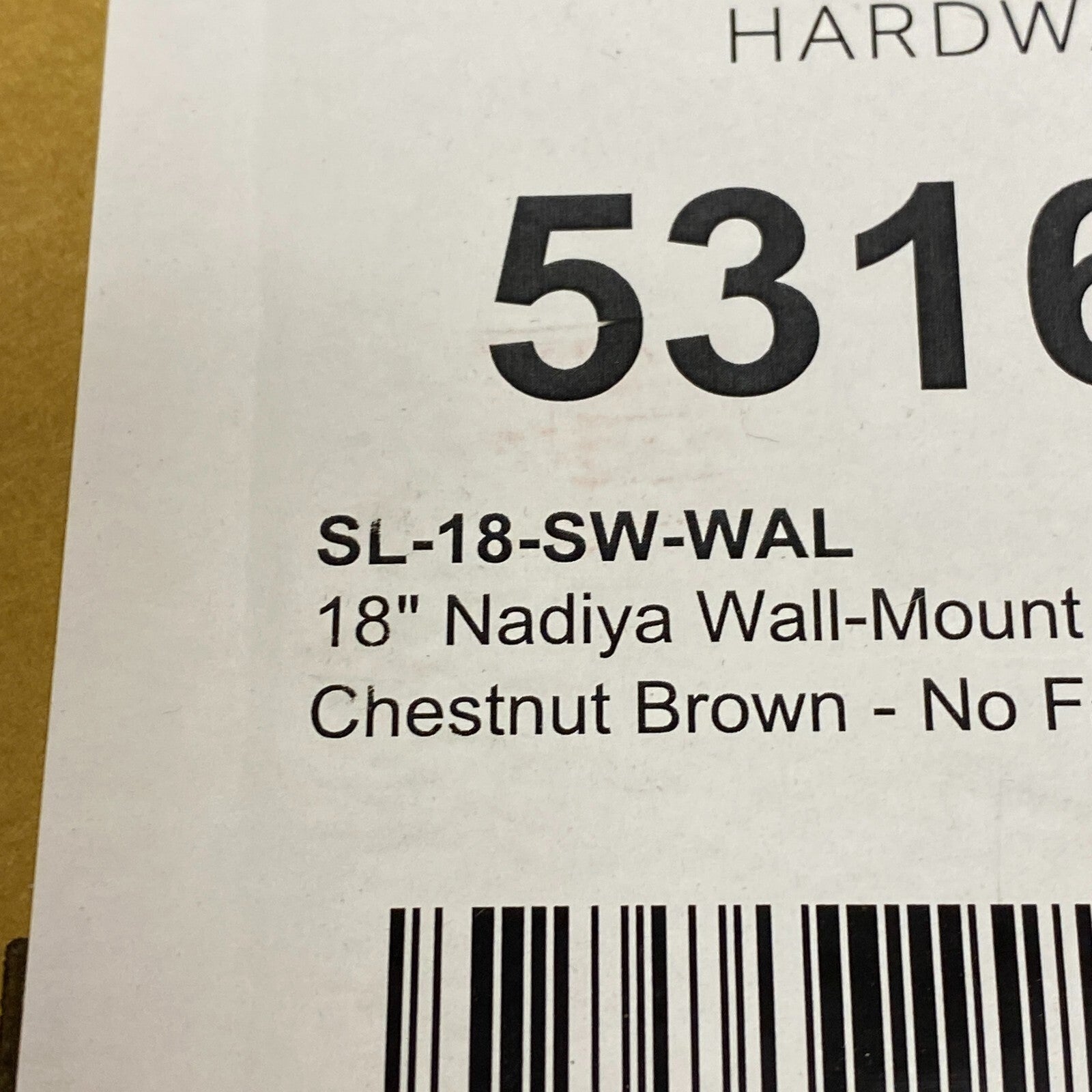 Signature Hardware 18" NADIYA WALL MOUNT VESSEL SINK VANITY CHESTNUT BROWN N,,,,