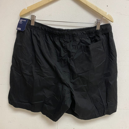 DSG Men's 6" Inseam Cotton Woven Shorts Pure Black Solid Relaxed Fit DAM13135