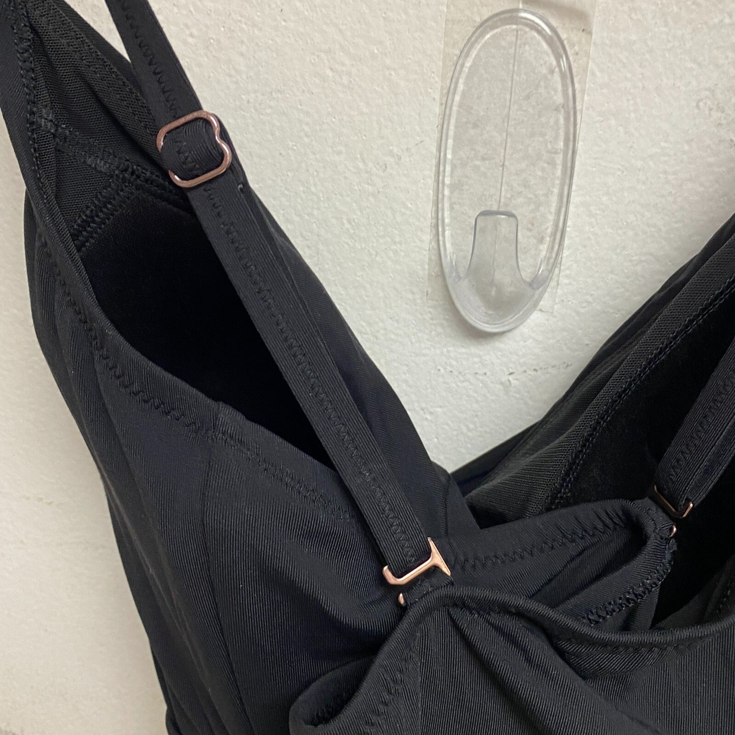 Calia Women's Tie Front One Piece Swim Suit Pure Black WSA22101