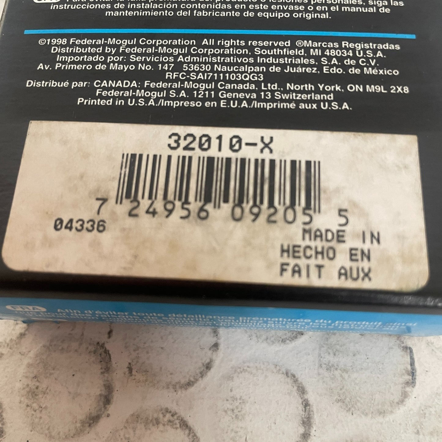 Federal-Mogul 32010-X Differential Carrier Taper Bearing 61-93 Dodge D100 Pickup