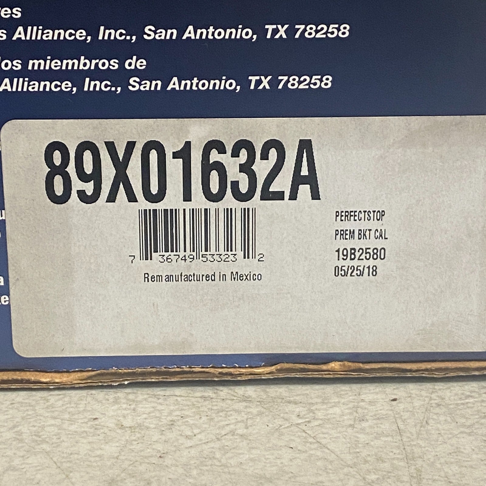 Perfect Stop 89X01632A REMAN Front Disc Brake Caliper