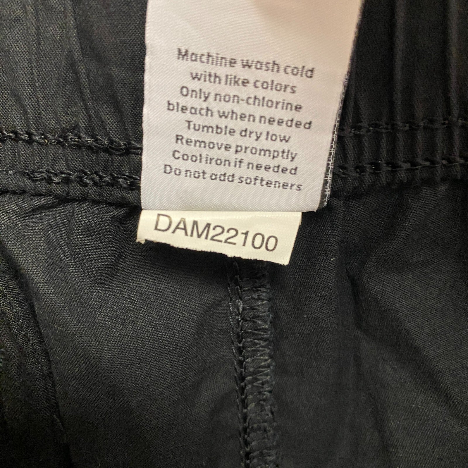 DSG 6.5" Men's Casual Cotton Short PURE BLACK Solid  DAM22100