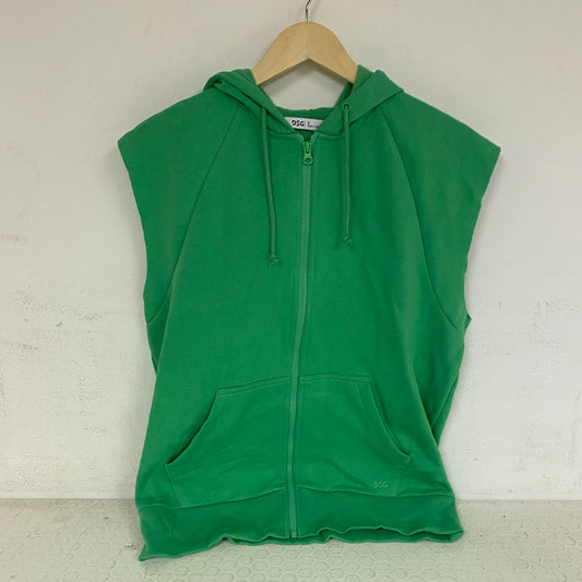 DSG Womenâs Favorite Fleece Short Sleeve Zip Hoodie Slime Green DAW13410