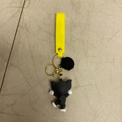 Assorted Silicone Tom And Jerry Keychain Tom Accessory