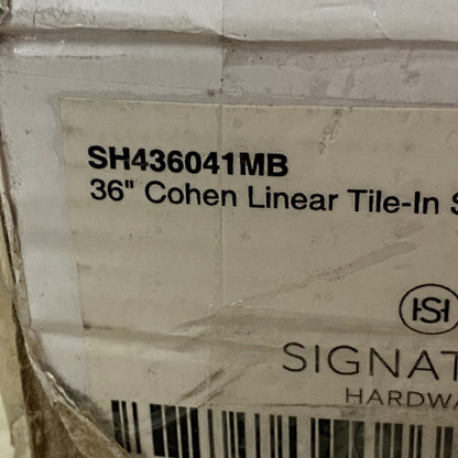 Signature Hardware 36" Cohen Linear Tile-In Shower Drain  - Matte Black