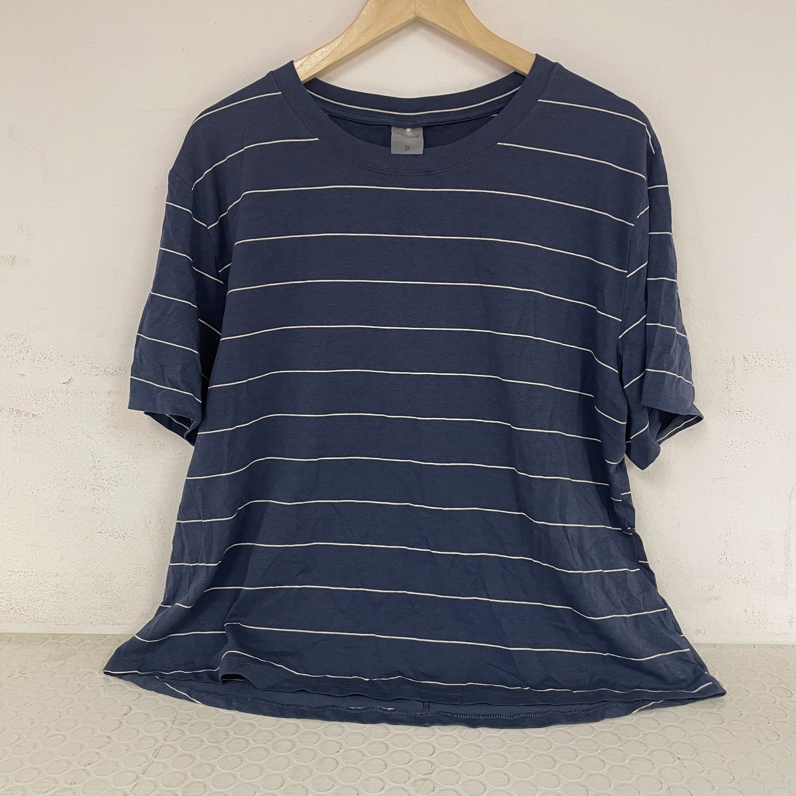 Calia Women's Everyday Relaxed Tee High-Low Hem Striped Ardosia WCG14002