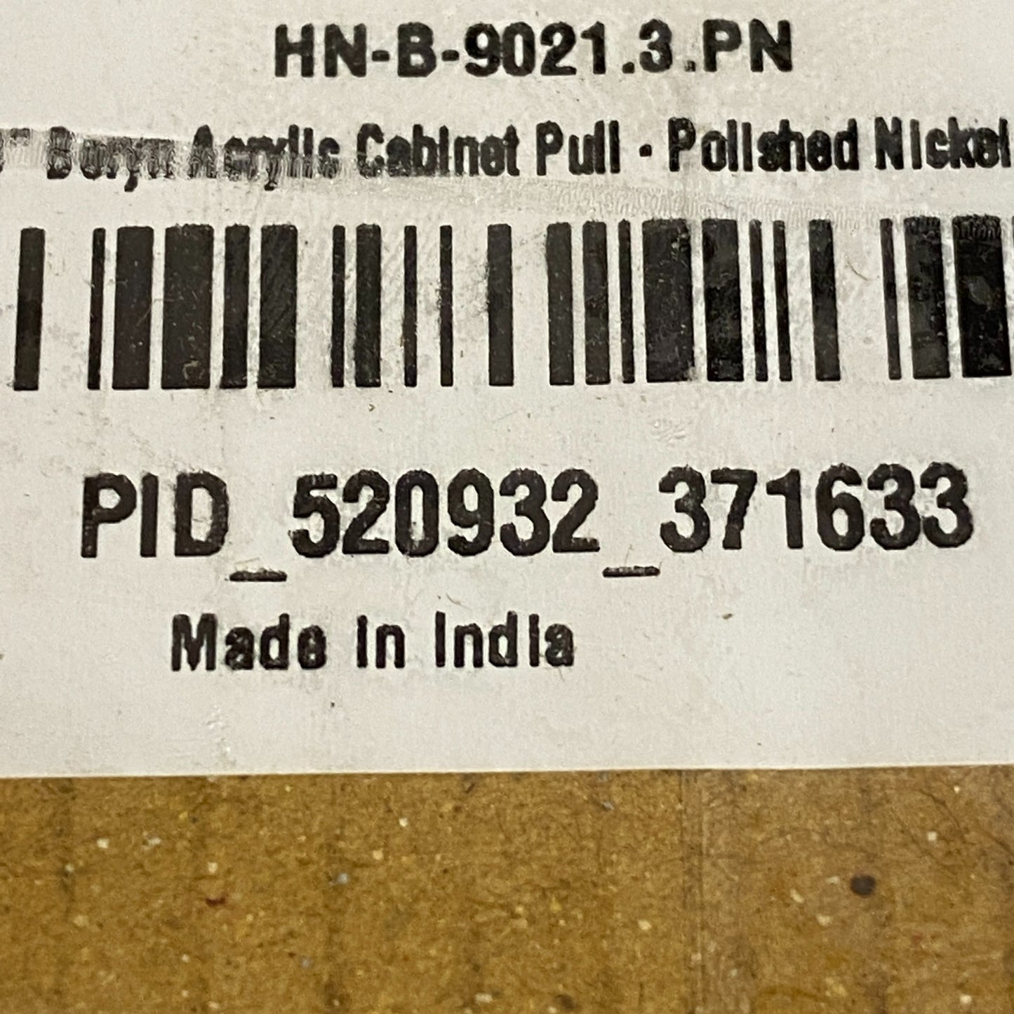 Signature Hardware 3'' Beryn Acrylic Cabinet Pull Polished Nickel