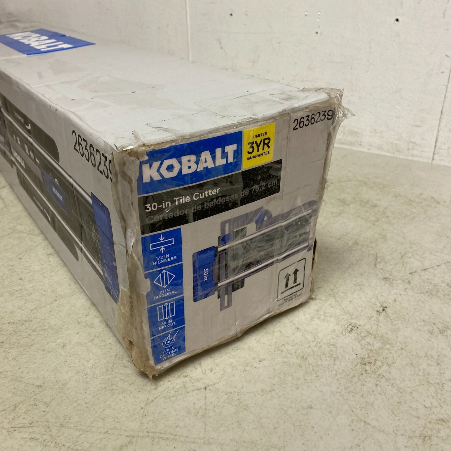 Kobalt 30 inch Tile Cutter 7/8 Cutting Wheel Up to 1/2 inch Thickness