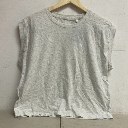 DSG Womens Cotton Fashion Tank Light Heather Grey Sleeveless Solid DAW23302H