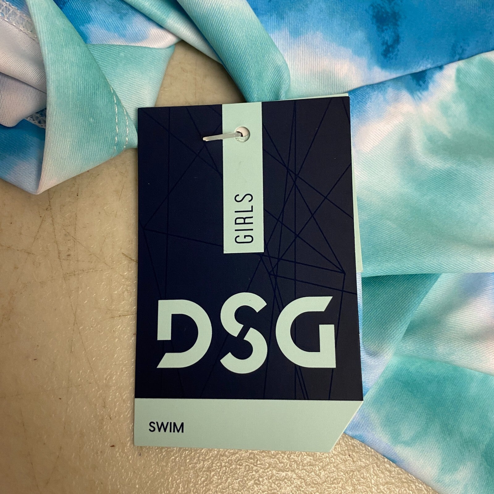 DSG Girls Swim Long Sleeve Top Rash Guard Spring Tie Dye DSG8114PRTZ New