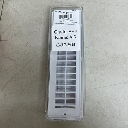 RV Designer H850 White Plastic Floor Register w Damper 12"x3.5" Interior Vent