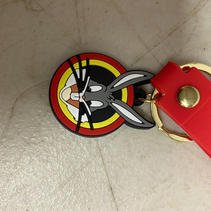 New Assorted 3D Silicon Cartoon Looney Tunes Keychain With Bugs Bunny Accessory