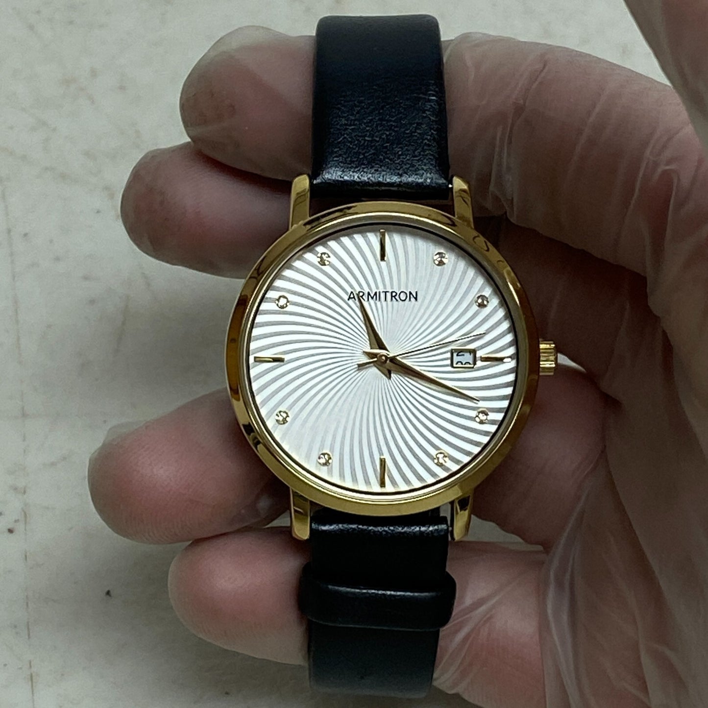 Armitron Women's Genuine Crystal Accented Date Function Bracelet Watch 75/5835GP