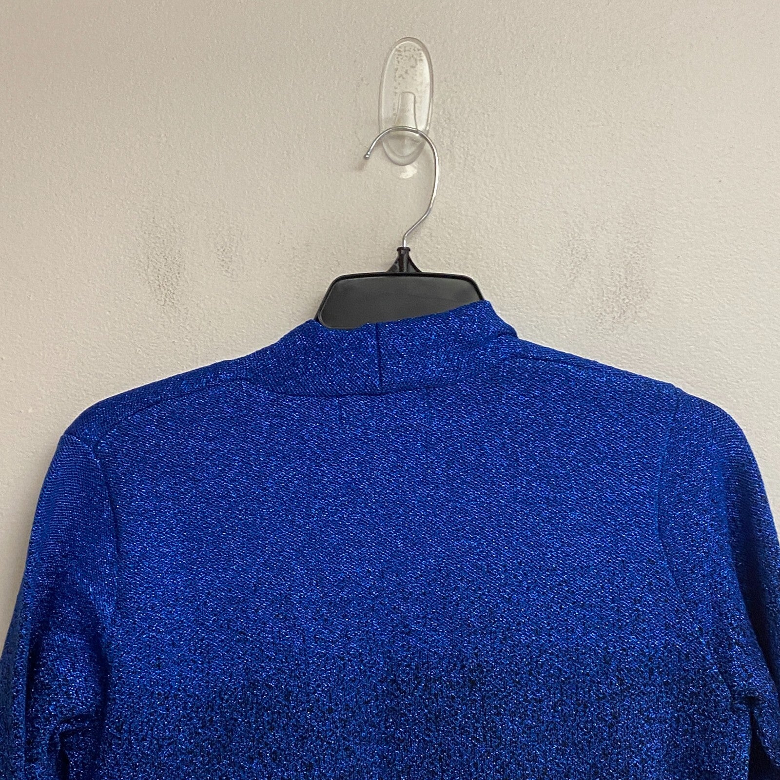 Alfred Dunner Women's 3/4 Sleeve Layered Look Cardigan Sweater Size PS Cobalt