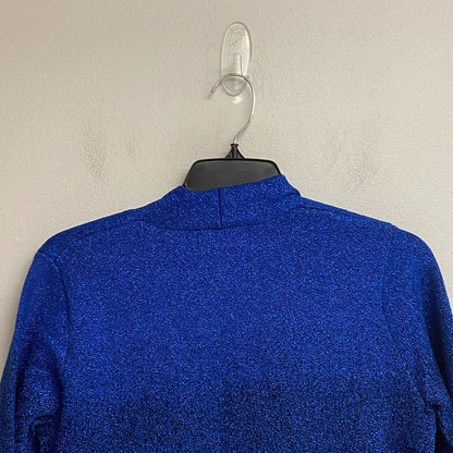 Alfred Dunner Women's 3/4 Sleeve Layered Look Cardigan Sweater Size PS Cobalt