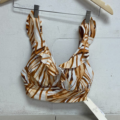 Calia Womens Ruffle Bikini Top Patchwork WSA22224PRT BRAND NEW