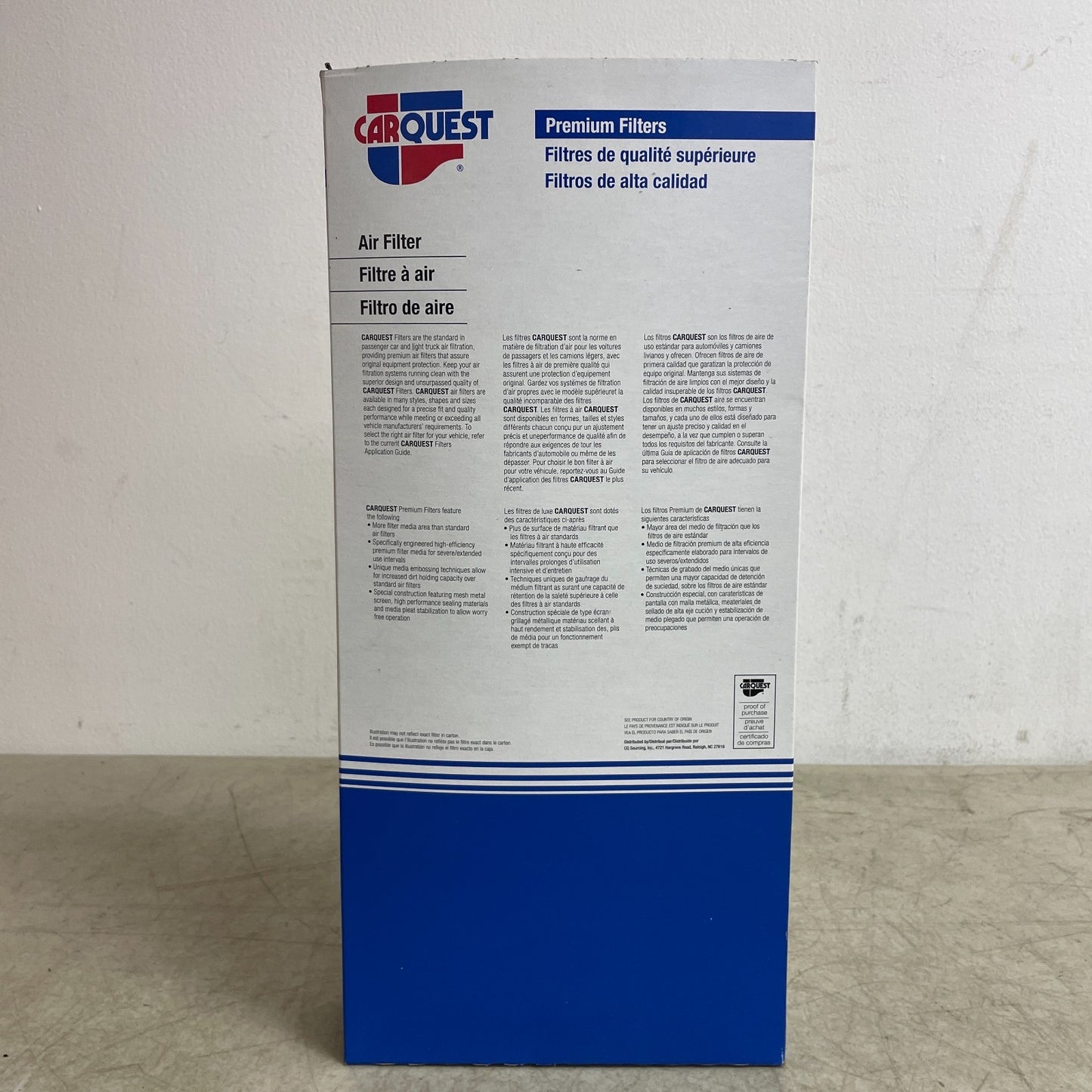 Carquest 88339 Premium Engine Air Filter 9.45"L × 1.69"H Replacement