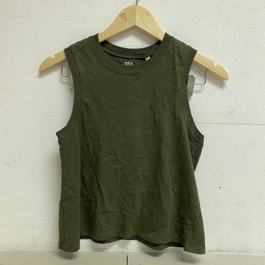 DSG Women's Everyday Relaxed Cotton Muscle Tank Inky Olive DAW131000 New