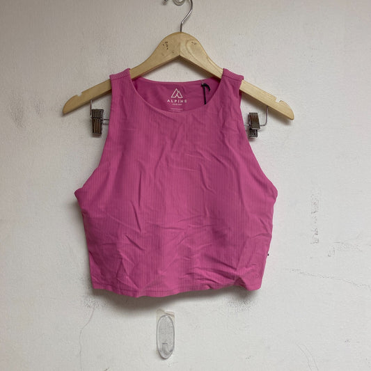 Apline Design Women's W AD Rib Medium Support Crop Tank Dragonfruit ADW12103A