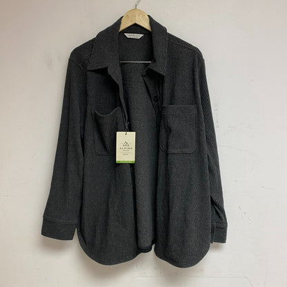 Alpine Design Women's W AD Wanderful Cord Shirt Jacket Pure Black Heather ADW231