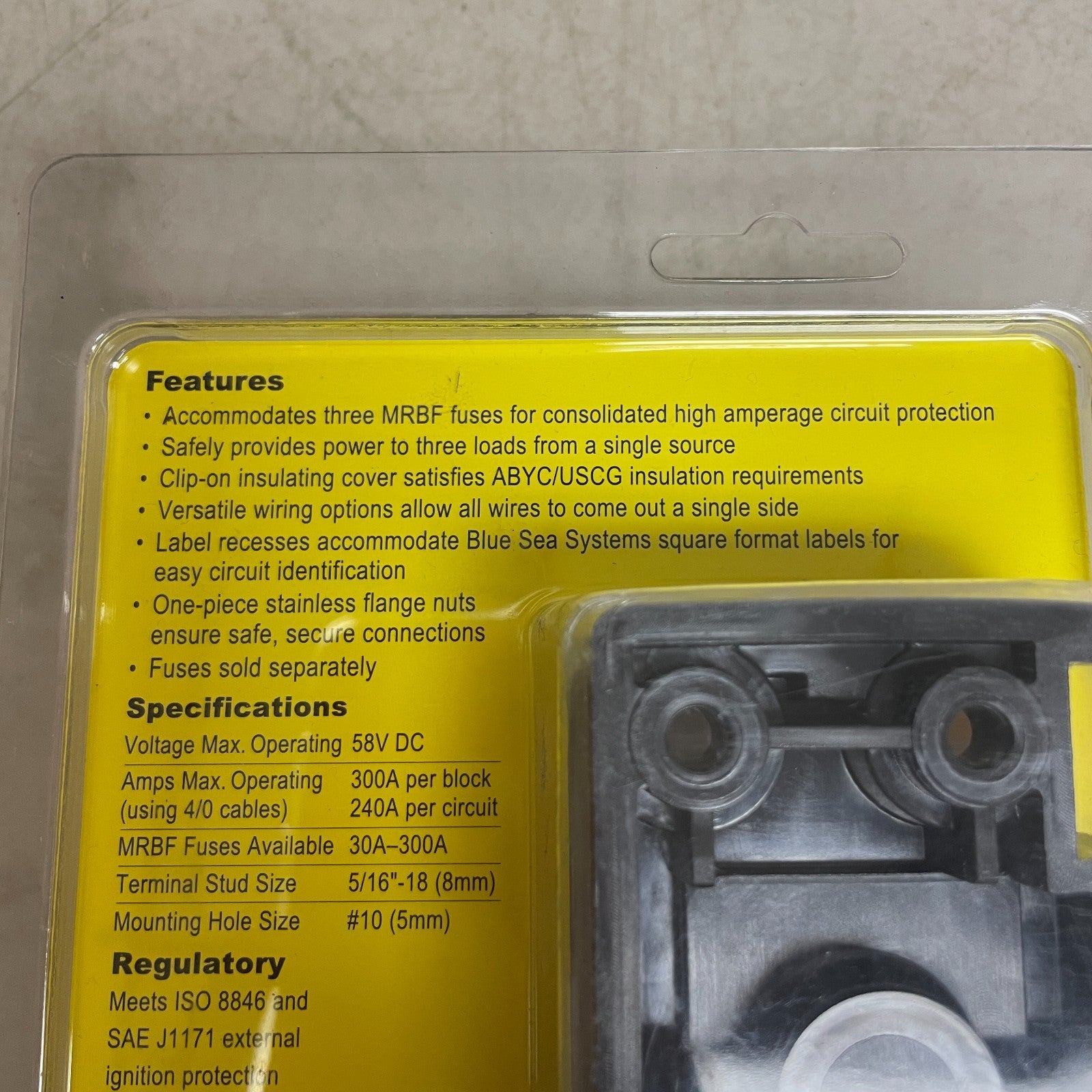 Blue Sea Systems 5196 MRBF 3 Circuit Common Fuse Block for Marine RV Auto