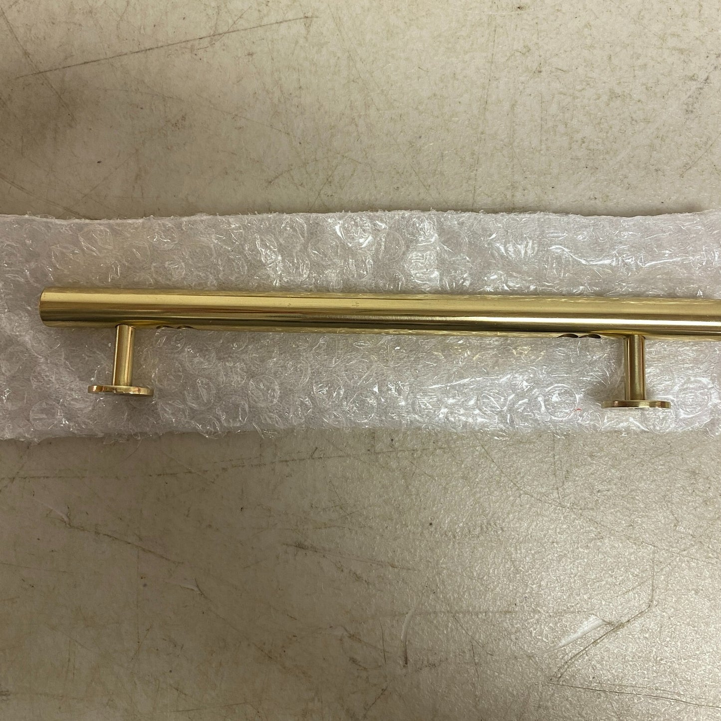 SIGNATURE HARDWARE 8" DIEHL ADJUSTABLE ROUND BRASS DRAWER PULL- POLISHED BRASS