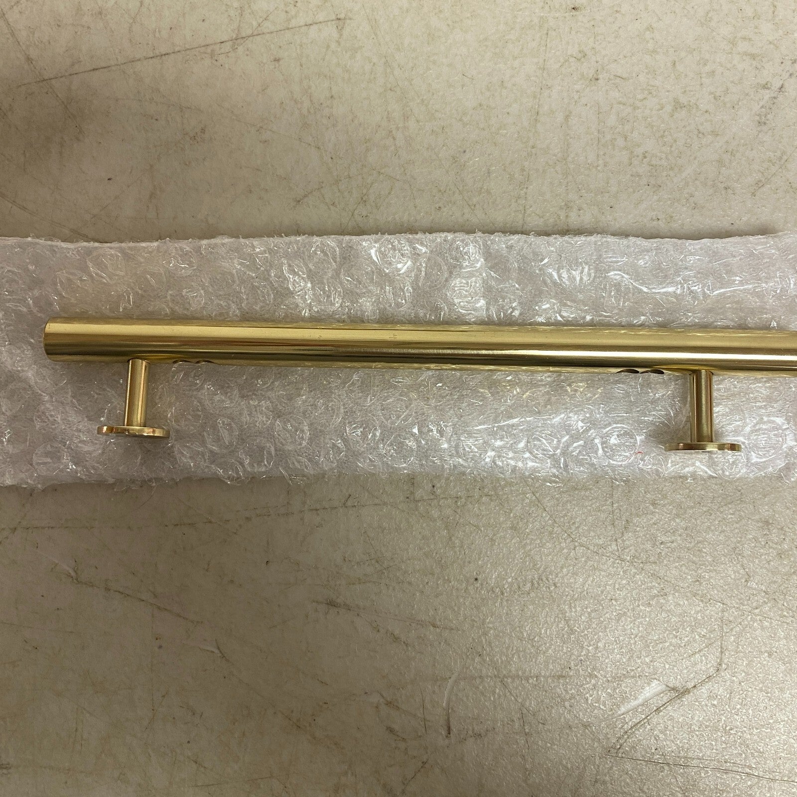 SIGNATURE HARDWARE 8" DIEHL ADJUSTABLE ROUND BRASS DRAWER PULL- POLISHED BRASS