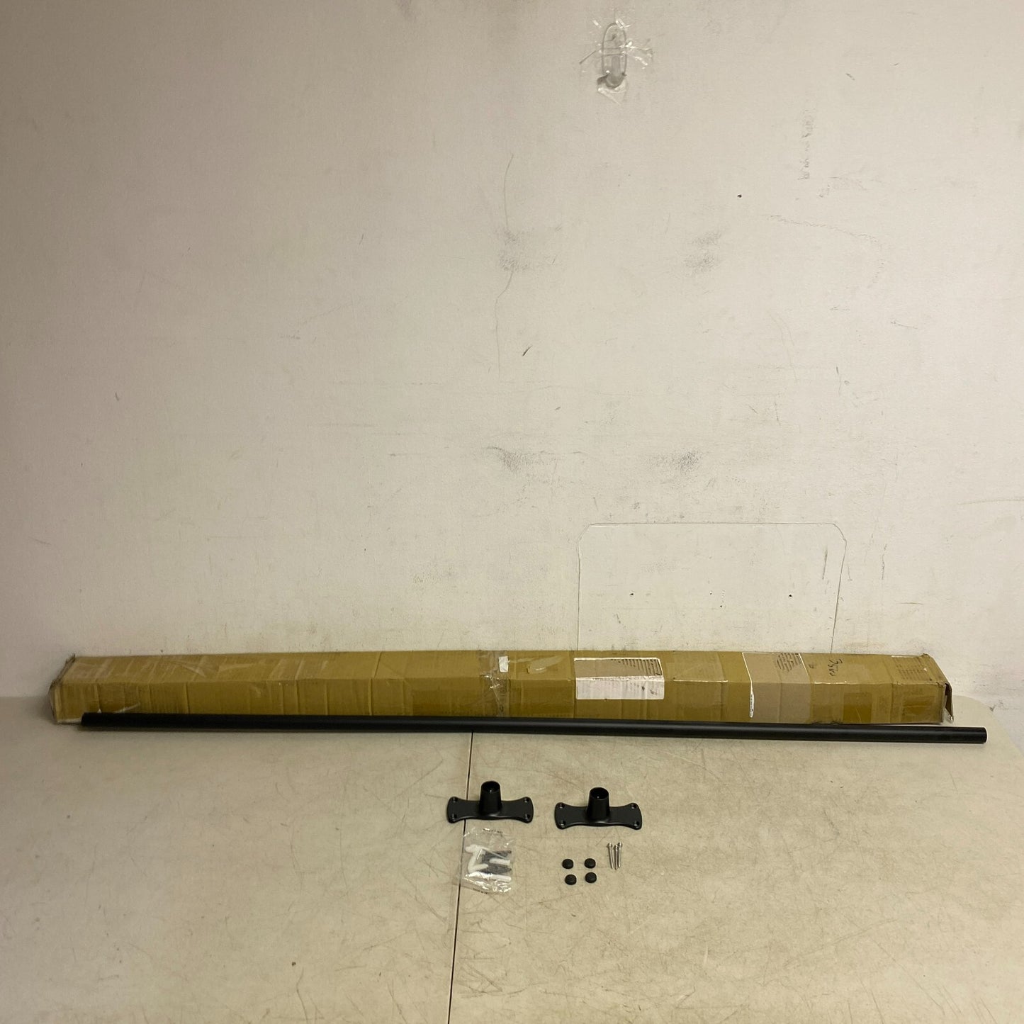 Signature Hardware 60" Straight Solid Brass Shower Rod - Matte Black
