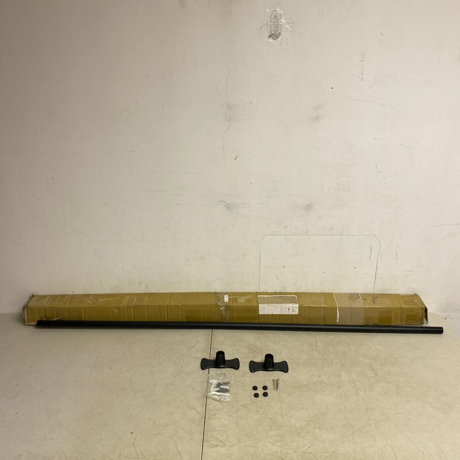 Signature Hardware 60" Straight Solid Brass Shower Rod - Matte Black