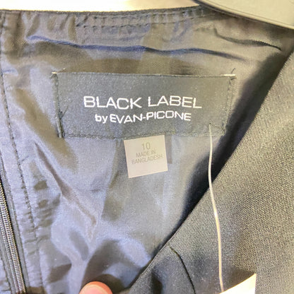 Black Label By Evan-Picone Womens Sleeveless Fit+Flare Dress Size 10 Color Black