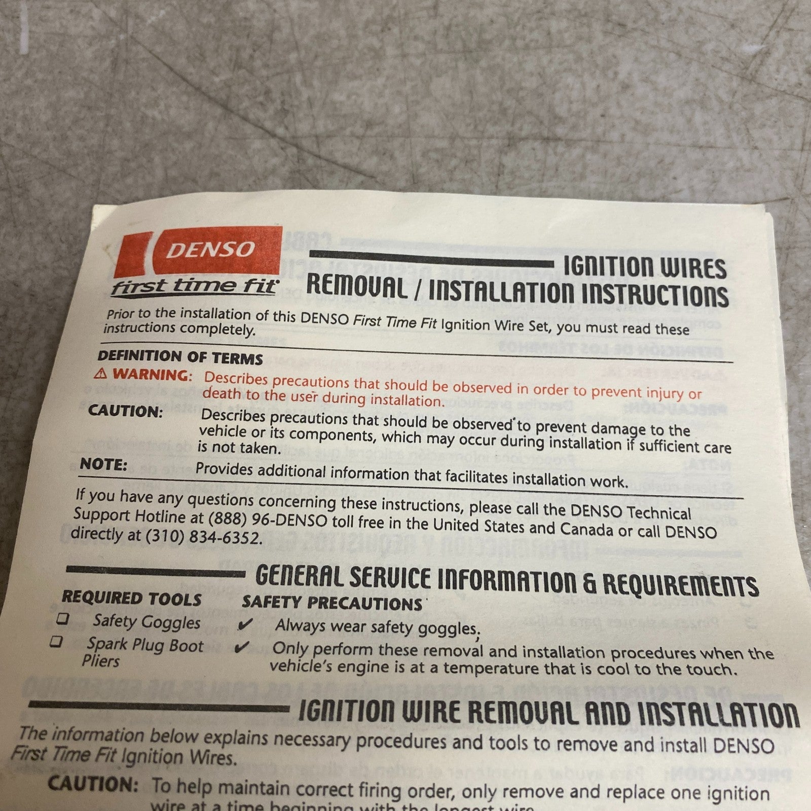 Denso 671-4045 Spark Plug Wire Set 7mm 98'-03' Chevy S10 94'-95 98-03 GMC Sonoma