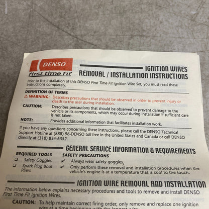 Denso 671-4045 Spark Plug Wire Set 7mm 98'-03' Chevy S10 94'-95 98-03 GMC Sonoma