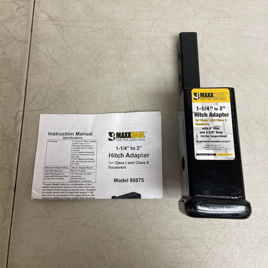 MaxxHaul 80875 Trailer Hitch Extender 2" Receiver Adapter 4" Rise Drop Heavy