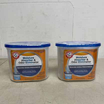Arm & Hammer Moisture Absorber & Odor Eliminator 14oz Tub 2-Pack Fragrance Free