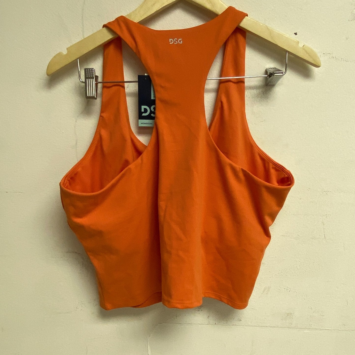 DSG Women's Momentum Crop Tank Halter Straps Fresh Tangerine DAW13301 New