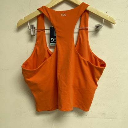 DSG Women's Momentum Crop Tank Halter Straps Fresh Tangerine DAW13301 New