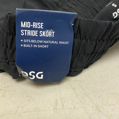 DSG Women's Mid Rise Stride Skort Pure Black DAW13123 Summer Trendy Stylish