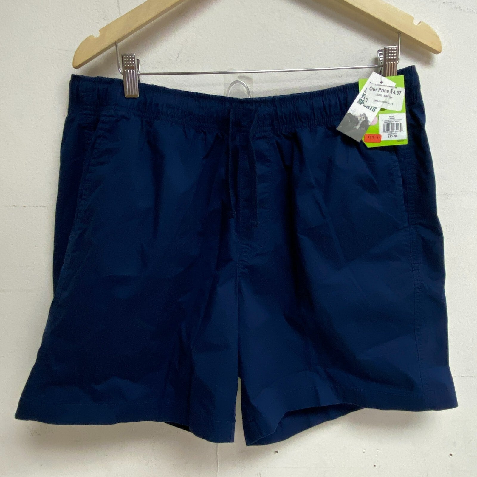 DSG Men's 6" Inseam Cotton Woven Shorts University Navy Relaxed DAM13135