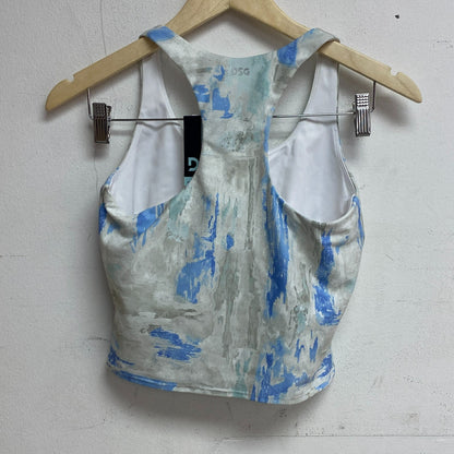 DSG Womens Momentum Cropped Tank Top Torn Camo Faded Olive Racerback DAW13301PRT