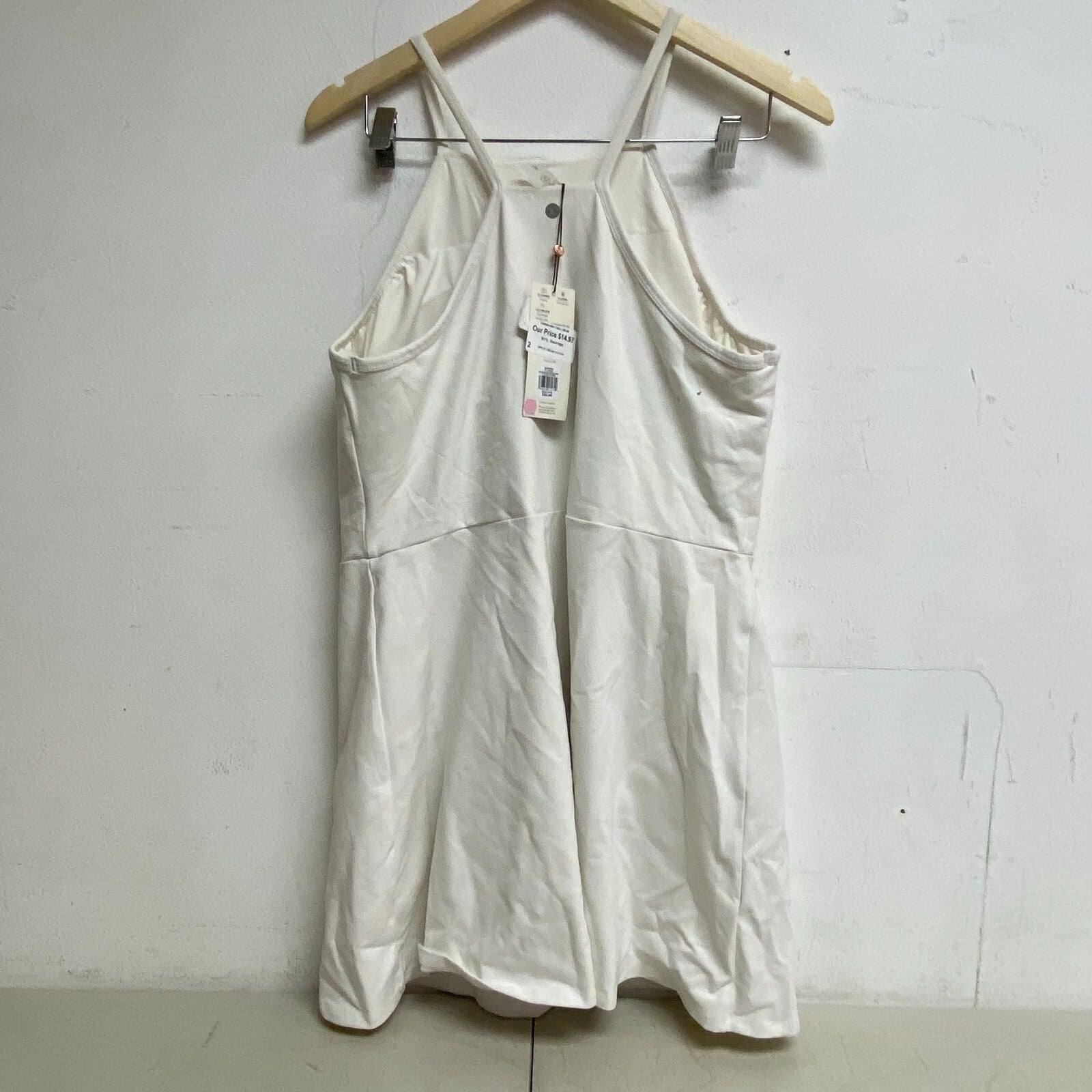 Calia Women's Essential Apron NK Exercise Dress Cloud Cover White WAX15039 New