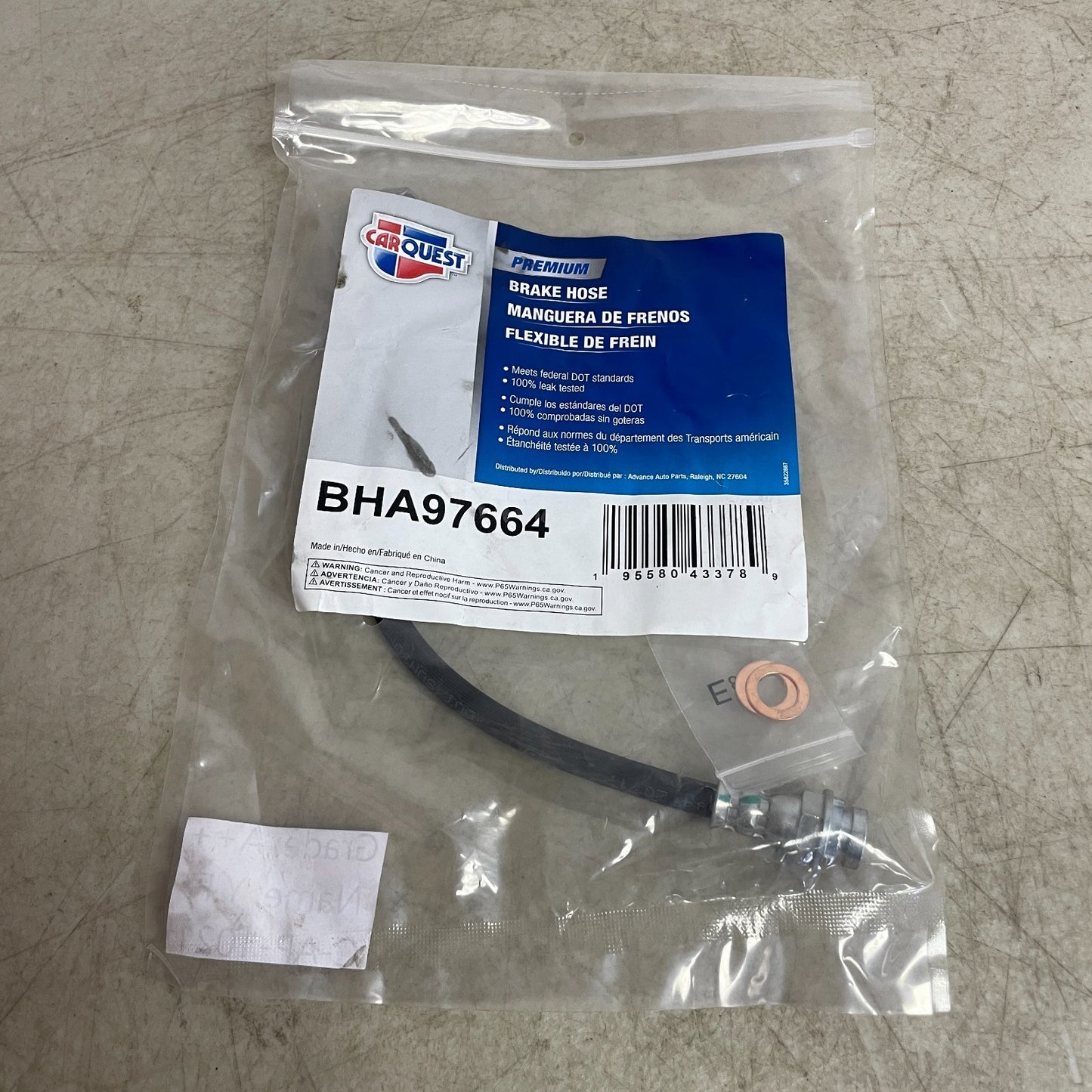 CarQuest BHA97664 Premium Brake Hose | Banjo to Female w/ Copper Washers