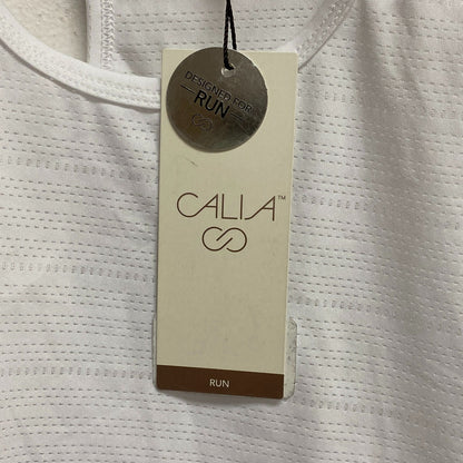 CALIA Women's Scoop Racer Tank Pure White Sleeveless Solid WAX11205XFS