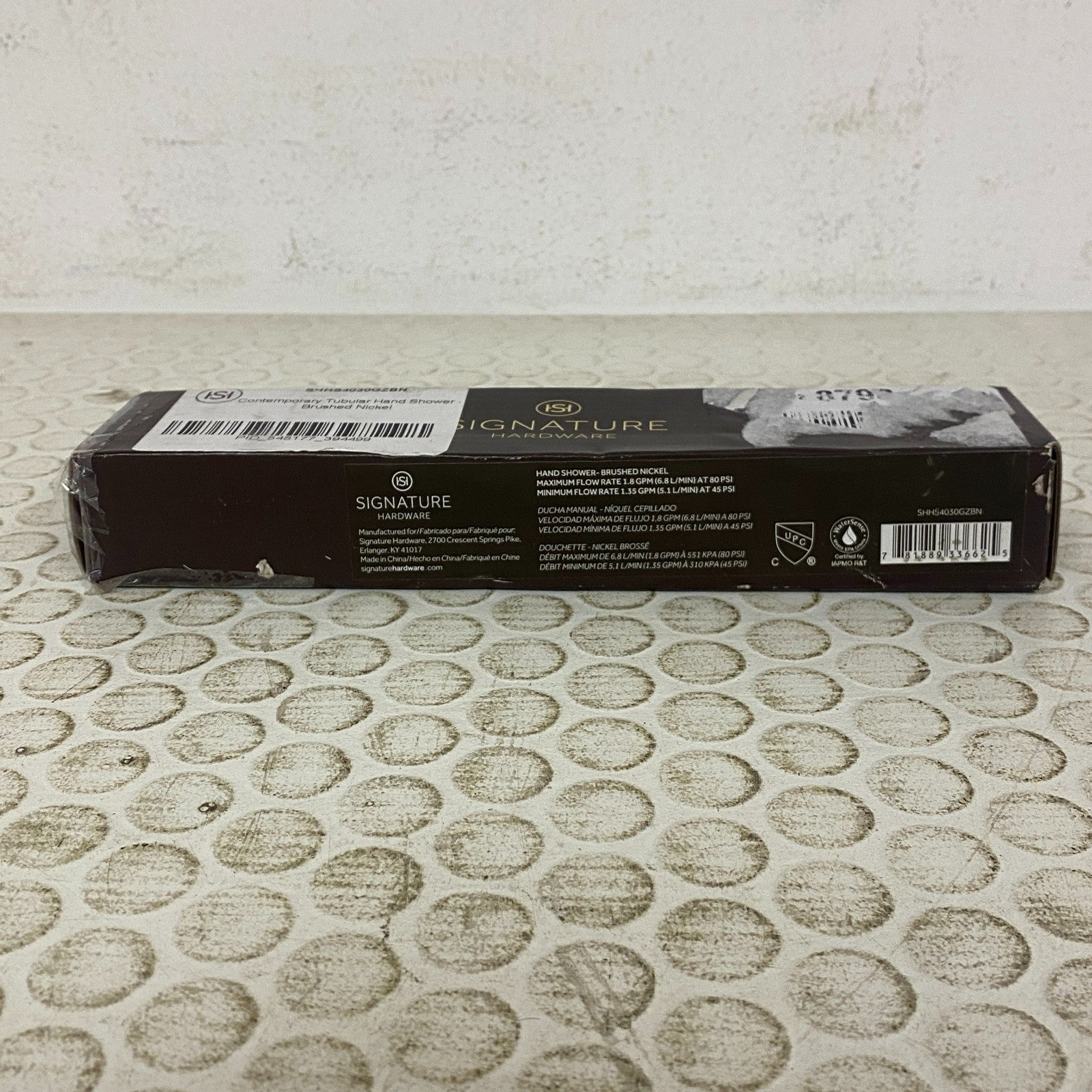 Signature Hardware Contemporary Tubular Hand Shower Brushed Nickel SHHS4030GZB