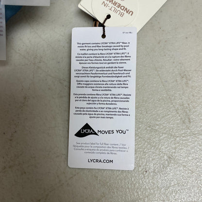 Calia Women's Swim Collection Built-in Underwire Floral Bikini Top Aqua Multi