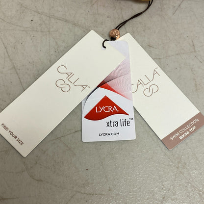 Calia Women's Tie Front Bikini Top Watercolor Palms Multi Floral WSA22200PRT