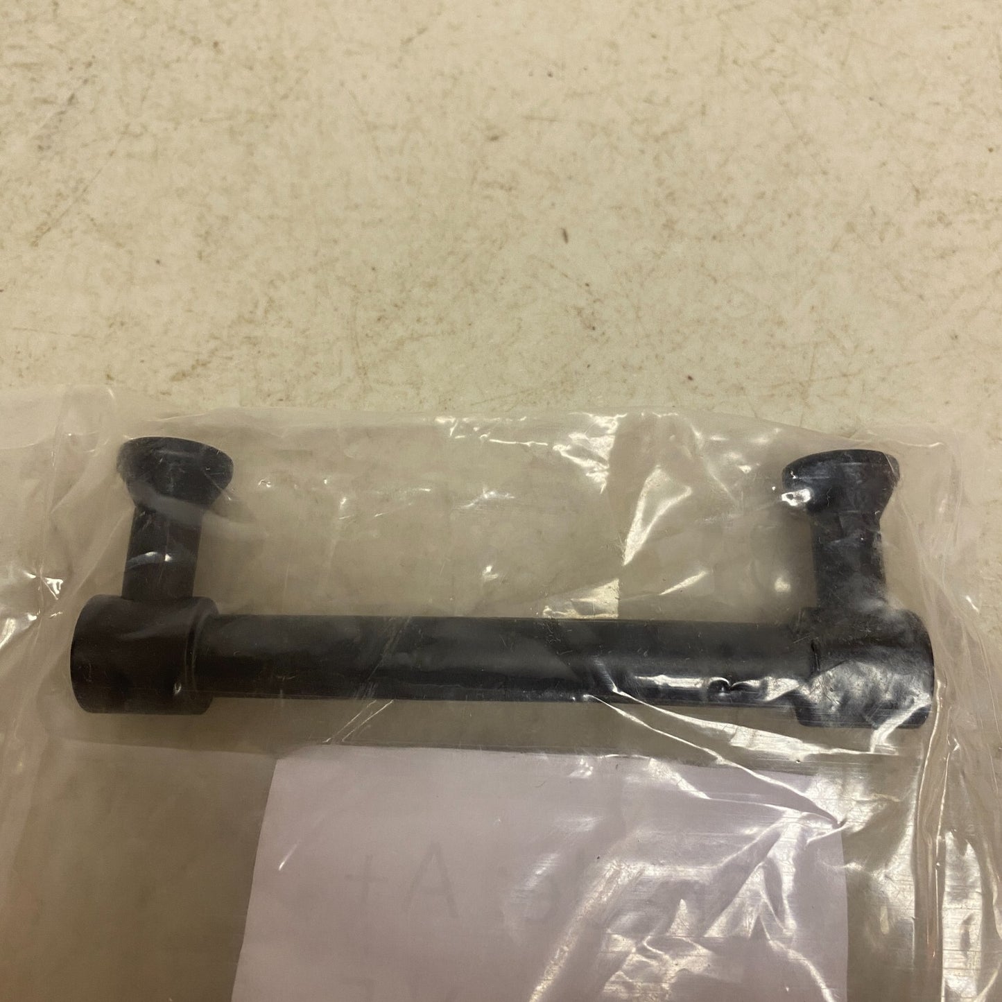 Signature Hardware 3-3/4" Lazzara Cabinet Pull Black Leather - Matte Black