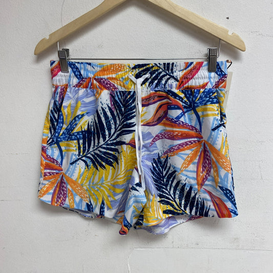 Calia Women's Tulip Hem Board Short Watercolor Palms Multi Tropical WSA21504PRT