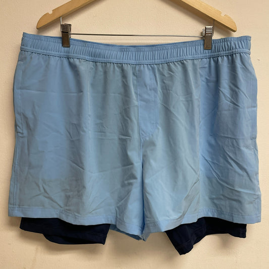 DSG Menâs 2-in-1 Agility Shorts Bright Cerulean / Uni Navy DAM13107