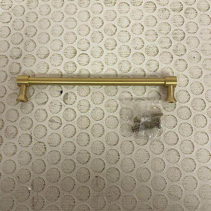 SIGNATURE HARDWARE 8" STRASBOURG SOLID BRASS CABINET PULL SATIN BRASS