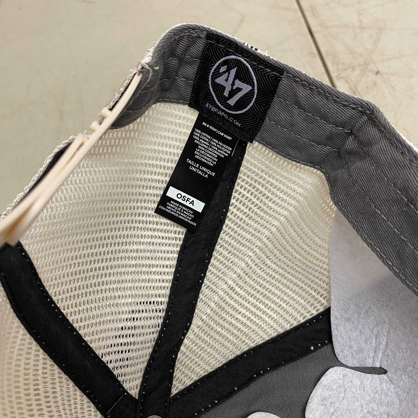 47' Las Vegas Raiders Clean Up Hat Trucker Cap Snapback Mesh Adjustable One Size